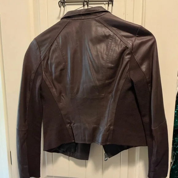 Johnston & Murphy Women's Plum Leather Jacket - Picture 4 of 7